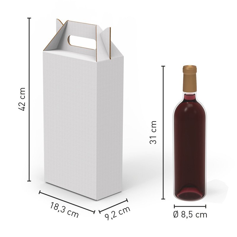 per 2 Bottiglie di Vino da 0,7 l per uomo Incisione Laser 10x20x35 cm Colore Naturale Maverton Porta Bottiglie di Vino Personalizzato Ringraziamento Scatola in Legno di Pino 