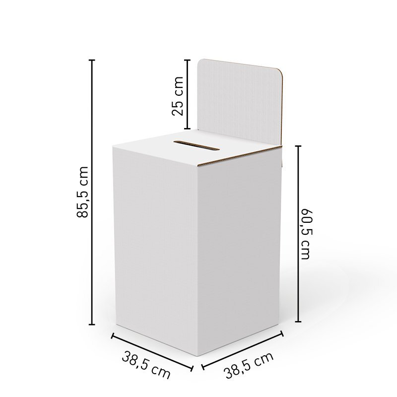 urna in cartone piccola con crowner microtriplo 45 mm quadrato neutroquote
