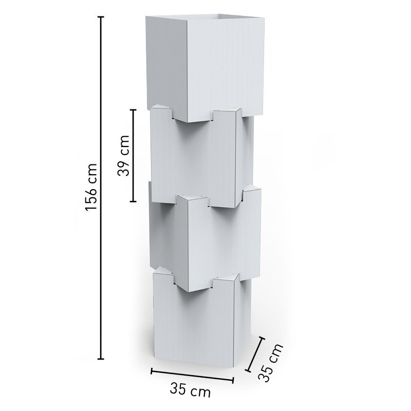 espositore per a 4 pezzi componibile quadrato neutroquote