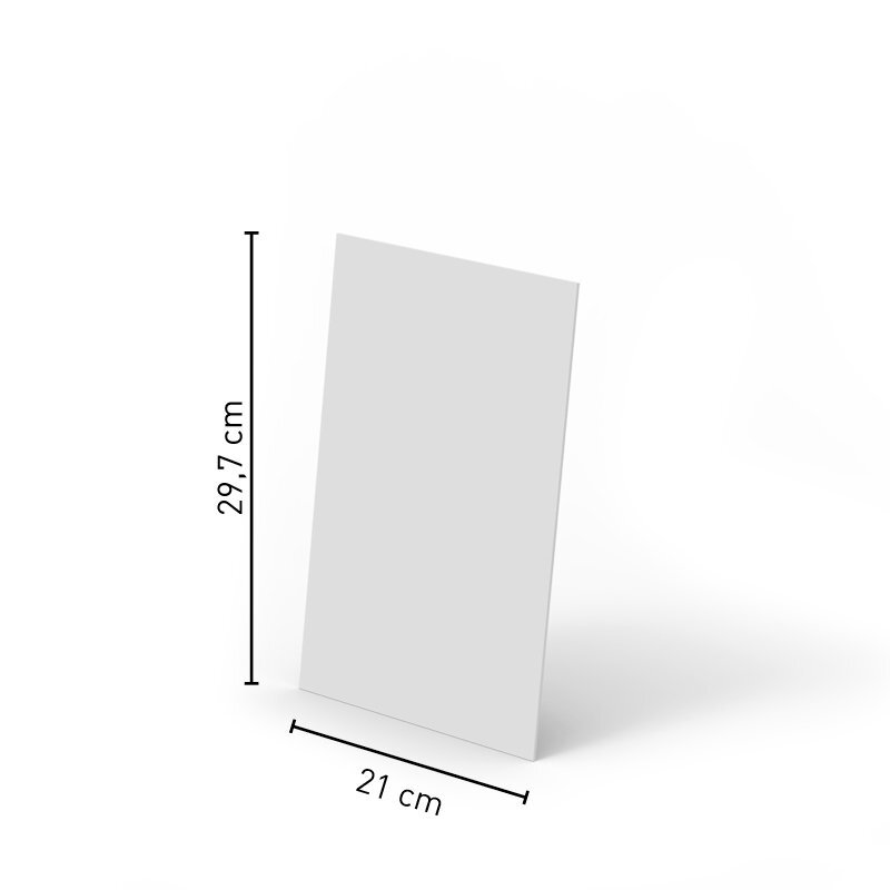 Cartello vetrina verticale A4 in Forex spessore 3 mm