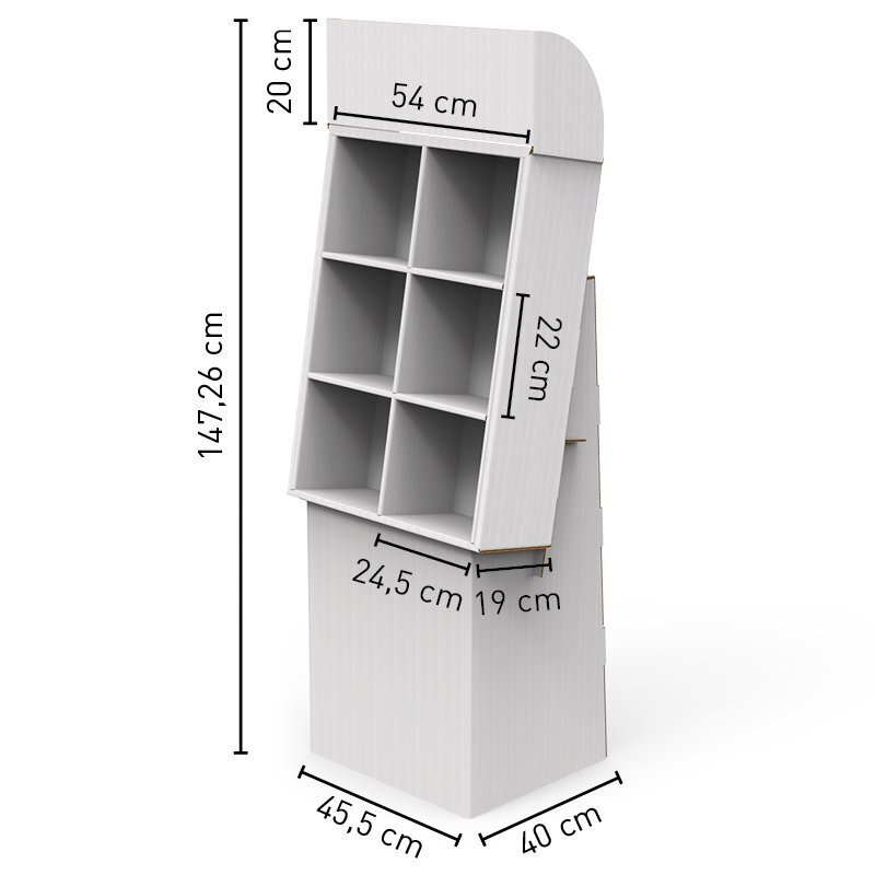 espositore jesi 6 celle quadrato neutroquote