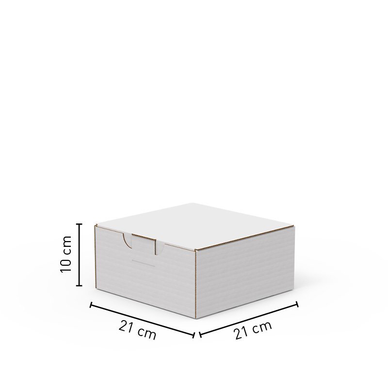 scatola di cartone 21x21x10 quadrato neutroquote