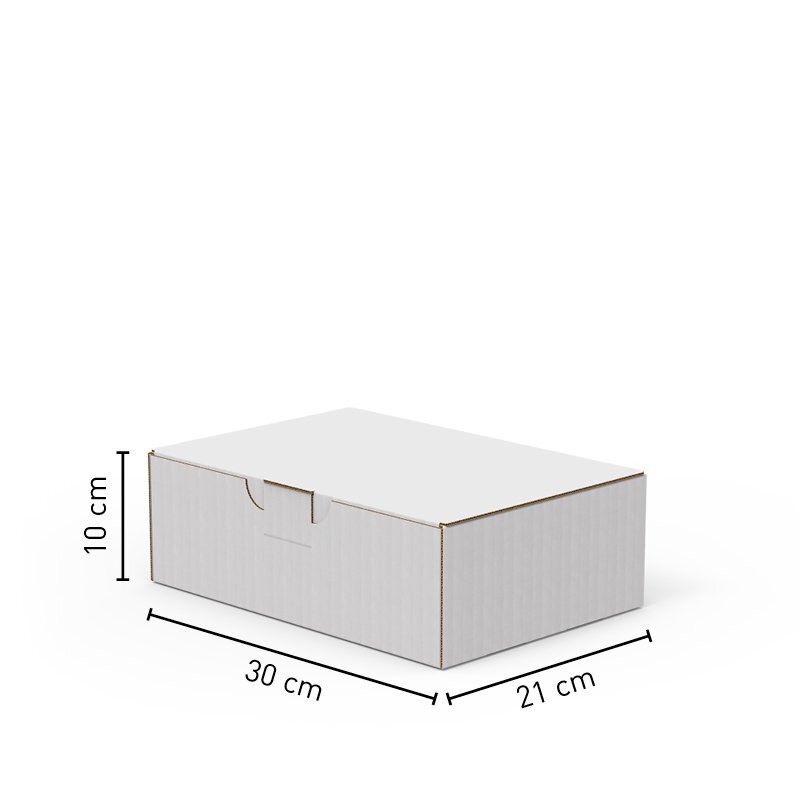 scatola di cartone 30x21x10 quadrato neutroquote