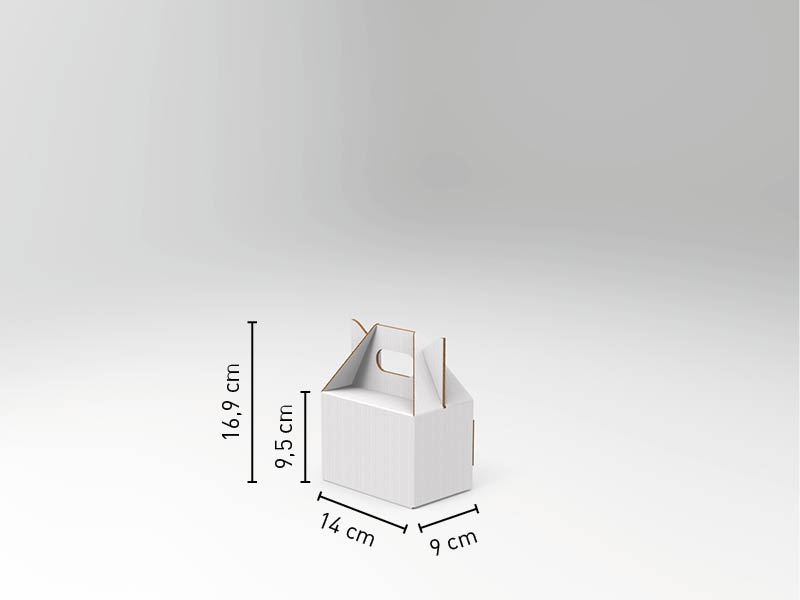 Scatola di natale a forma di bauletto in cartone personalizzabile con la tua grafica, formato l14 X p9 X h 16 cm.