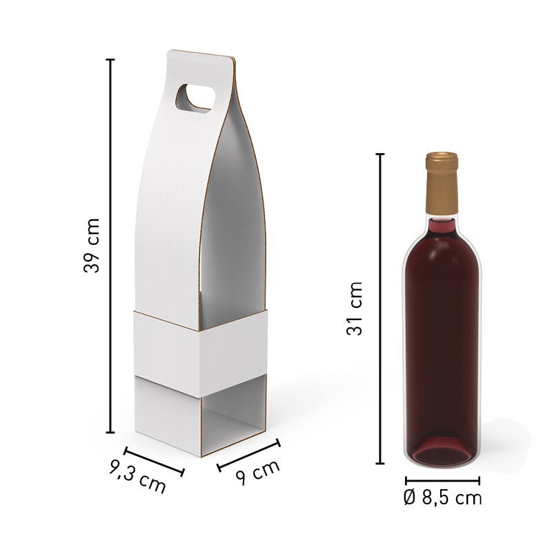 Scatola portabottiglia di vino in cartone 